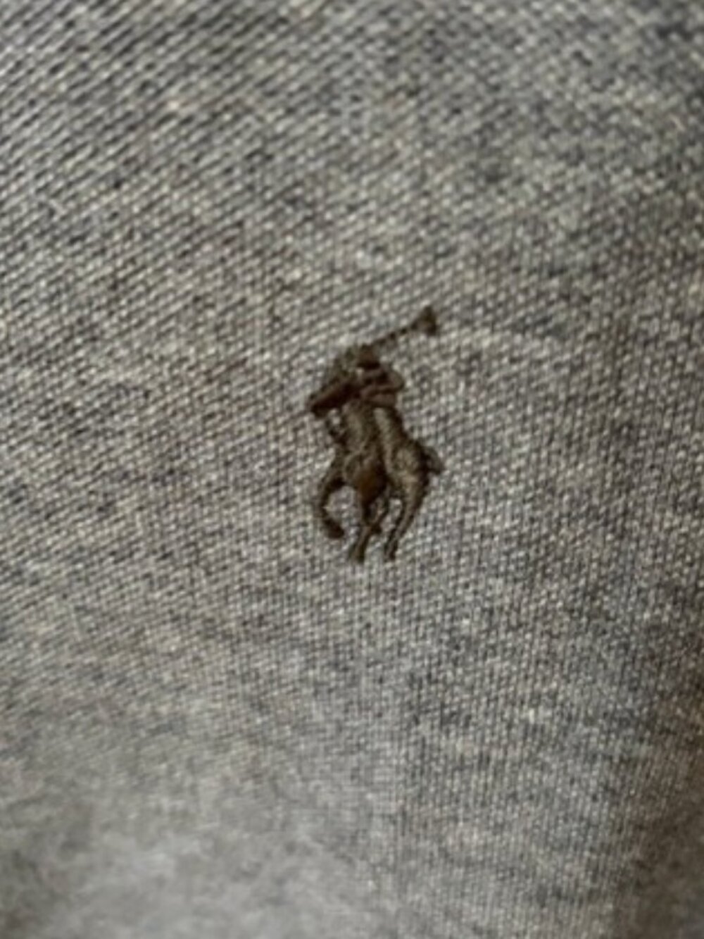Polo Ralph Lauren Heather Gray Polo Shirt Short Sleeve Preppy Cotton Men's Large - Picture 4 of 6